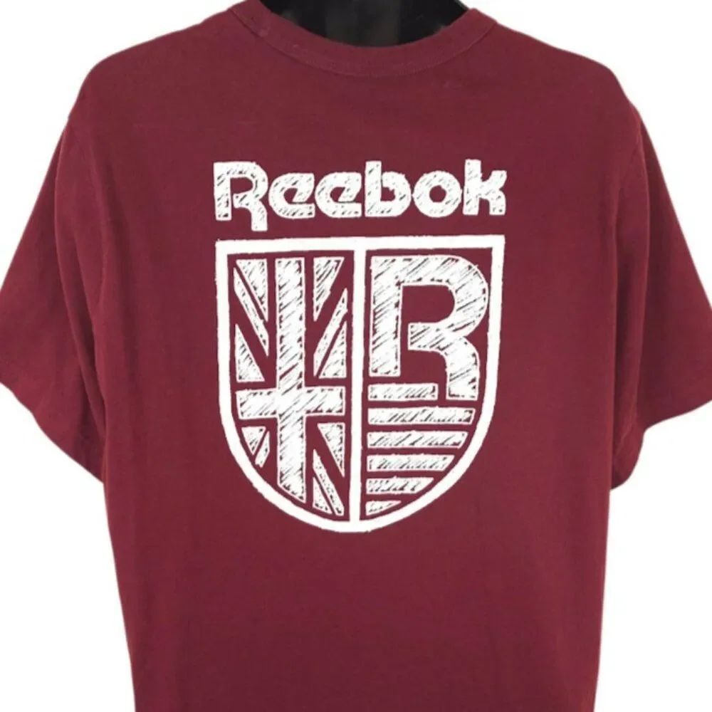 Reebok T Shirt Mens Size 2XL Red Crest Logo Streetwear